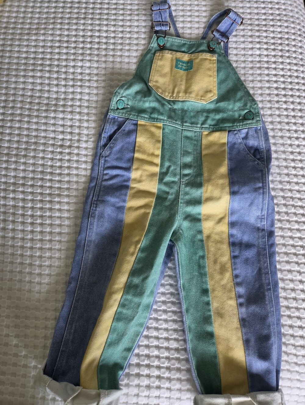 Favorite People Blue Yellow And Green Overalls